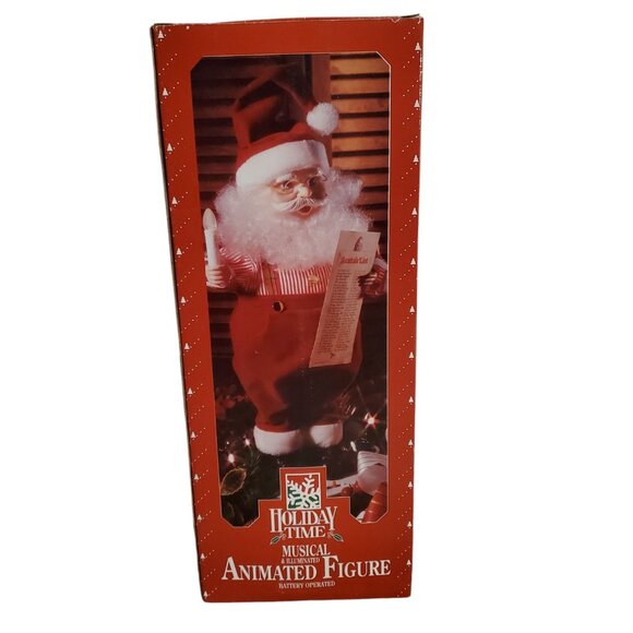 Vintage Holiday Time Musical and Illuminated Animated Figure Santa Claus - Picture 3 of 11